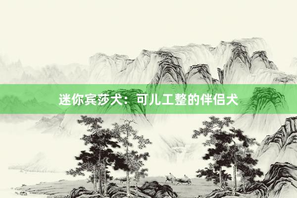 迷你宾莎犬：可儿工整的伴侣犬